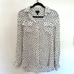 Polka dot button down